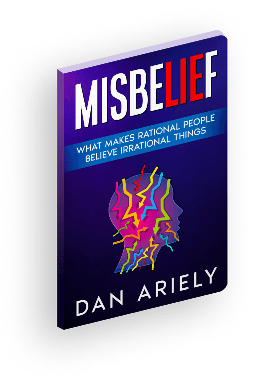 An alternative cover of the Misbelief book by Dan Ariely