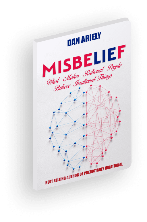 An alternative cover of the Misbelief book by Dan Ariely