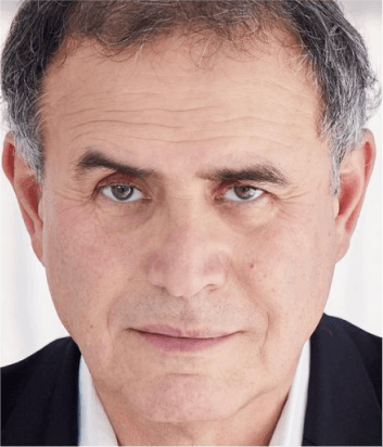 Close shot of Nouriel Roubini's face